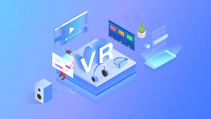 VR眼镜科技商务办公(750X1334(DPI:72))ai矢量模版下载