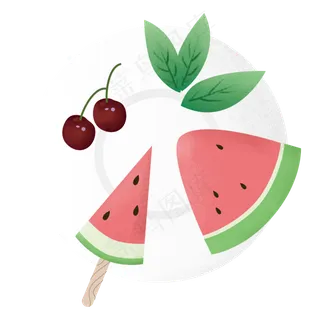 夏日冰棒与水果拼盘