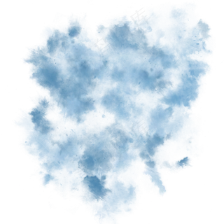 清新水彩蓝色晕染