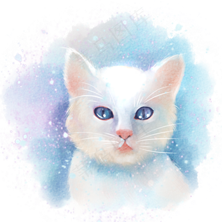 水彩猫咪