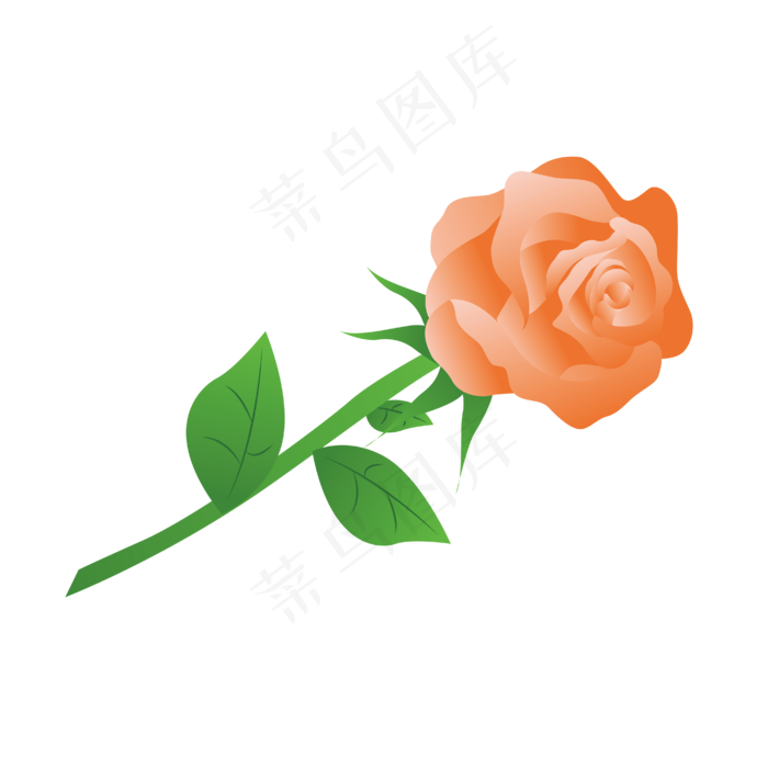 矢量清新手绘淡雅玫瑰花(4167*4167px 300 dpi )ai矢量模版下载