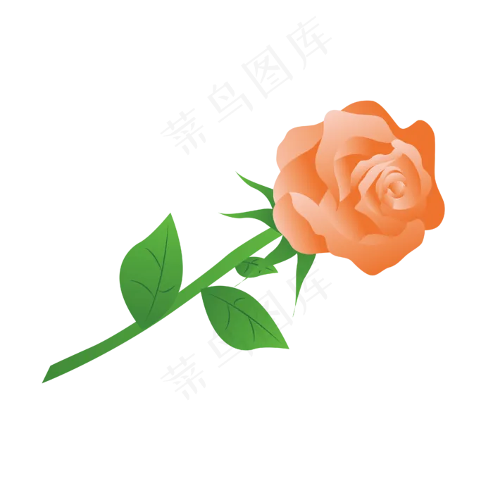 矢量清新手绘淡雅玫瑰花(4167*4167px 300 dpi )ai矢量模版下载