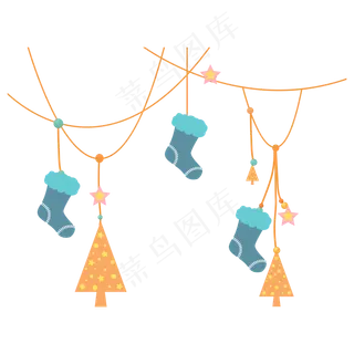 圣诞节节日挂饰装饰,免抠元素