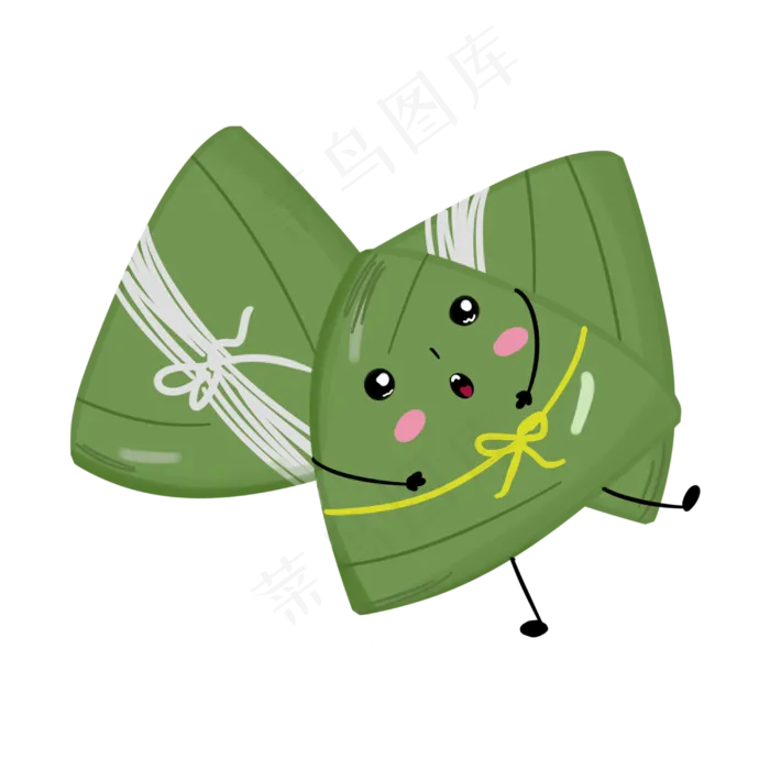 卡通粽子一堆可爱的粽子(3000X3000(DPI:300))psd模版下载