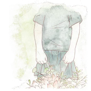 毕业课堂害羞的女孩