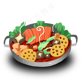 四川特色火锅美食,免抠元素