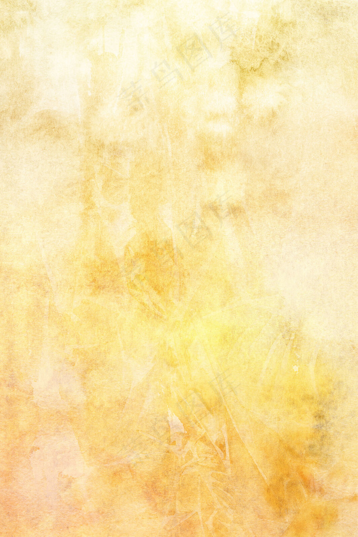 秋天橘黄水彩墨迹纹理海报背景