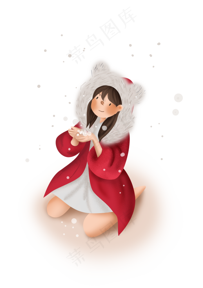秋装冬装日系可爱女孩,免抠元素