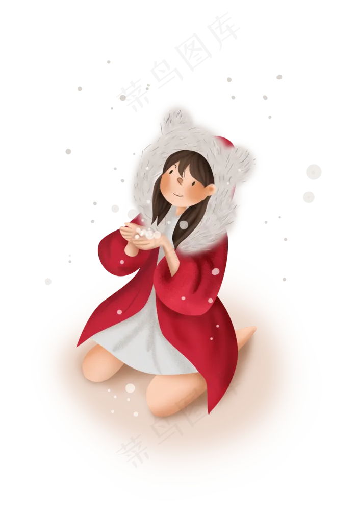 秋装冬装日系可爱女孩,免抠元素(3508*4961px 300 dpi )psd模版下载