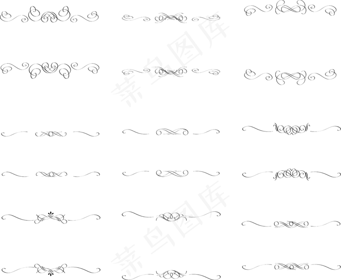 复古欧式花饰边框标题框(2000X2000(DPI:300))ai矢量模版下载