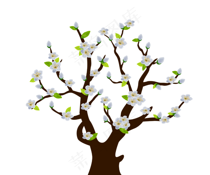 仿真梨花树梨花