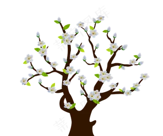 仿真梨花树梨花