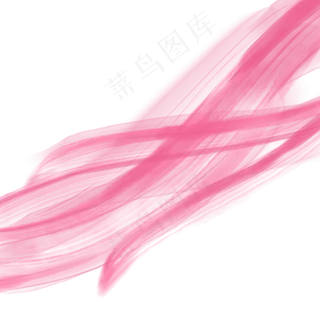 粉红烟雾透明丝带,免抠元素