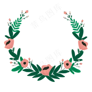 绿色叶子和花环PNG 绿色叶子和花环PNG