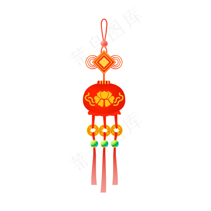 手绘中国风喜庆花纹荷包铜币中国,免抠元素(2000X2000(DPI:200))psd模版下载