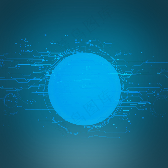 蓝色扁平数码电子产品主图