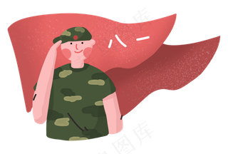 八一建军节军人红旗
