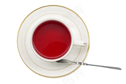 白色杯子玫瑰花茶