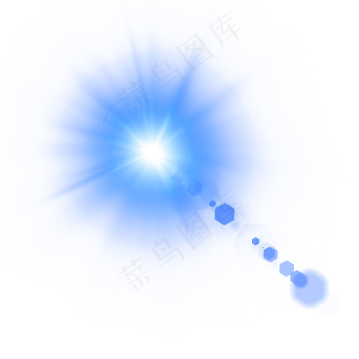 蓝色光效PSD透明底,免抠元素(2000*2000px)psd模版下载