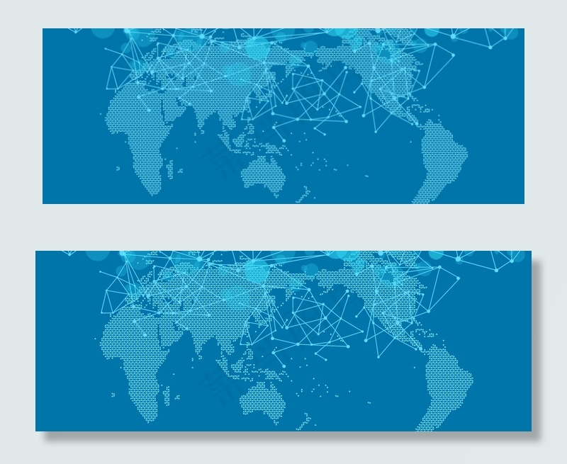 商务科技电子地图banner展板(1920*700px 	       )psd模版下载