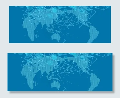 商务科技电子地图banner展板