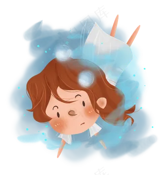 夏天潜水的女孩