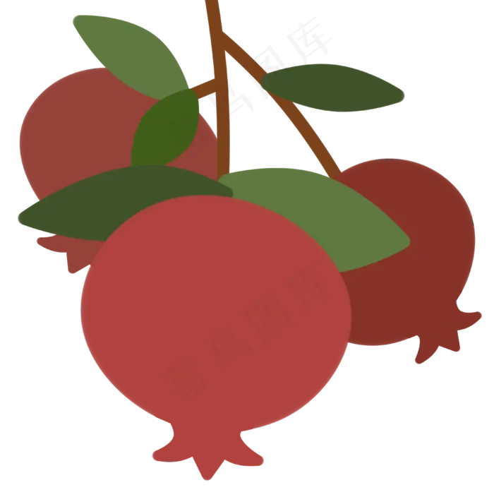 红色新鲜石榴水果植物(3808X3832(DPI:300))psd模版下载