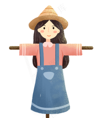 夏天芒种稻草人