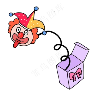 愚人节小丑和礼盒