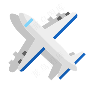 立体卡通飞机png,免抠元素