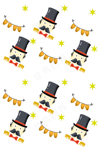 愚人节小丑底纹,免抠元素