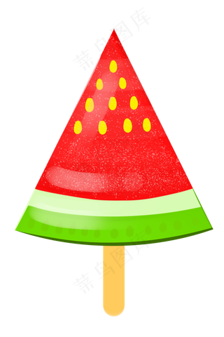 三角形西瓜水果冰淇淋