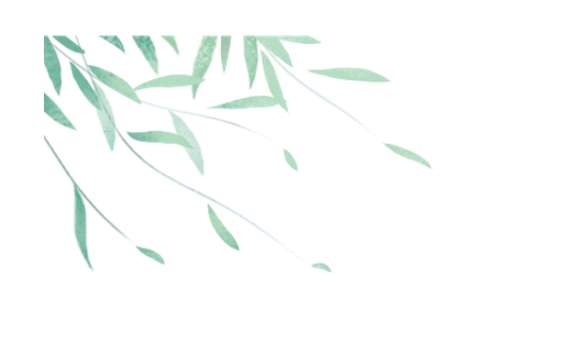 清明节绿色漂浮柳叶,免抠元素