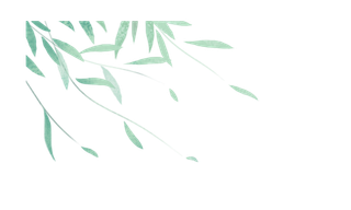 清明节绿色漂浮柳叶,免抠元素