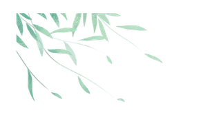 清明节绿色漂浮柳叶,免抠元素