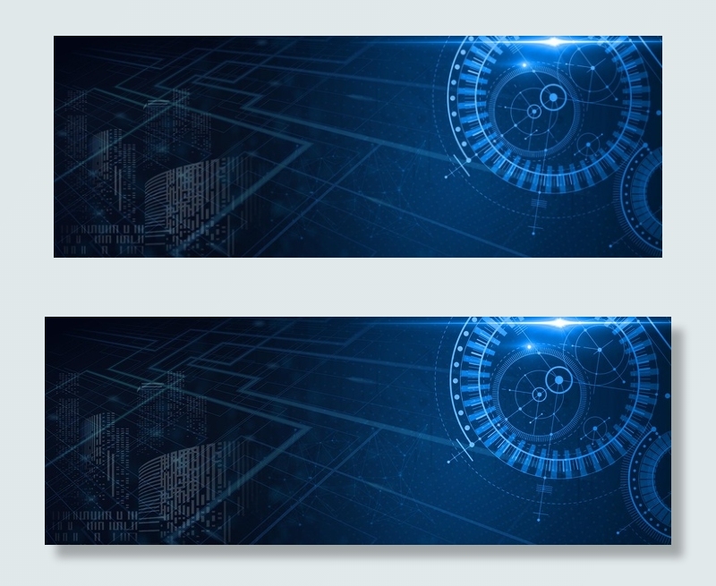 蓝色大气科技空间建筑