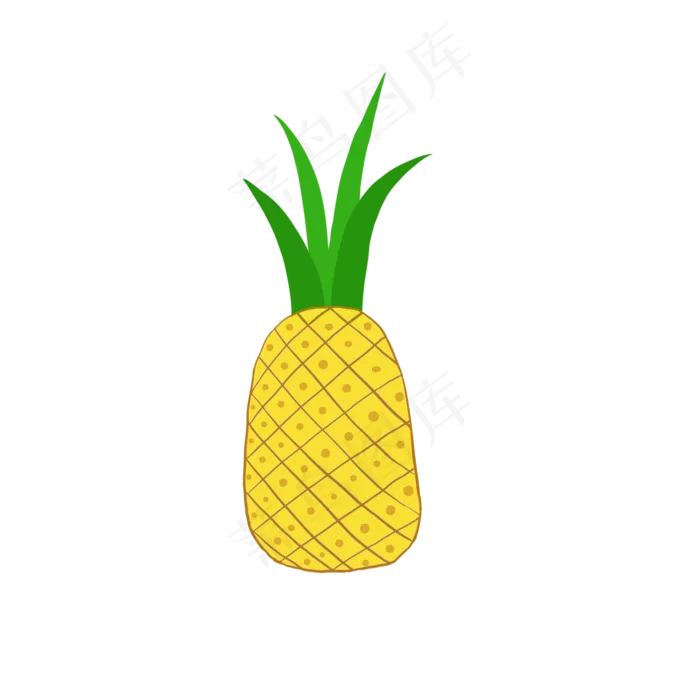 大暑水果菠萝(2000X2000(DPI:300))ai矢量模版下载