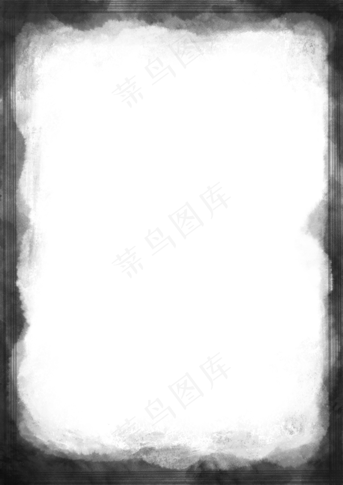 水墨笔刷晕染边框