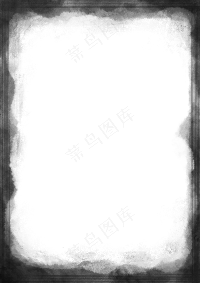 水墨笔刷晕染边框(2480X3508(DPI:300))psd模版下载