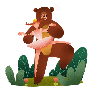 父亲节跳芭蕾父女