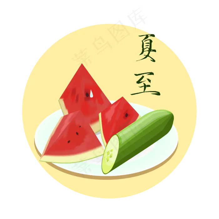 二十四节气夏至(4167*4167px 300 dpi )ai矢量模版下载