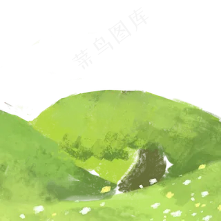 卡通绿色山地下载