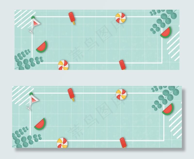 夏天夏日热卖冰淇淋banner(1920*700px 	       )psd模版下载