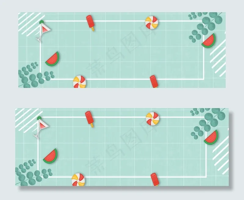 夏天夏日热卖冰淇淋banner(1920*700px 	       )psd模版下载