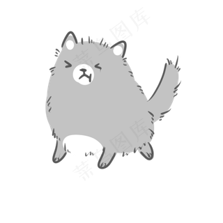 一只可爱的小灰狗