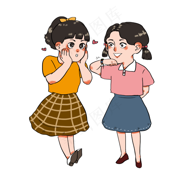 端午节节日习俗带五彩绳的女孩们(4000X4000(DPI:300))psd模版下载