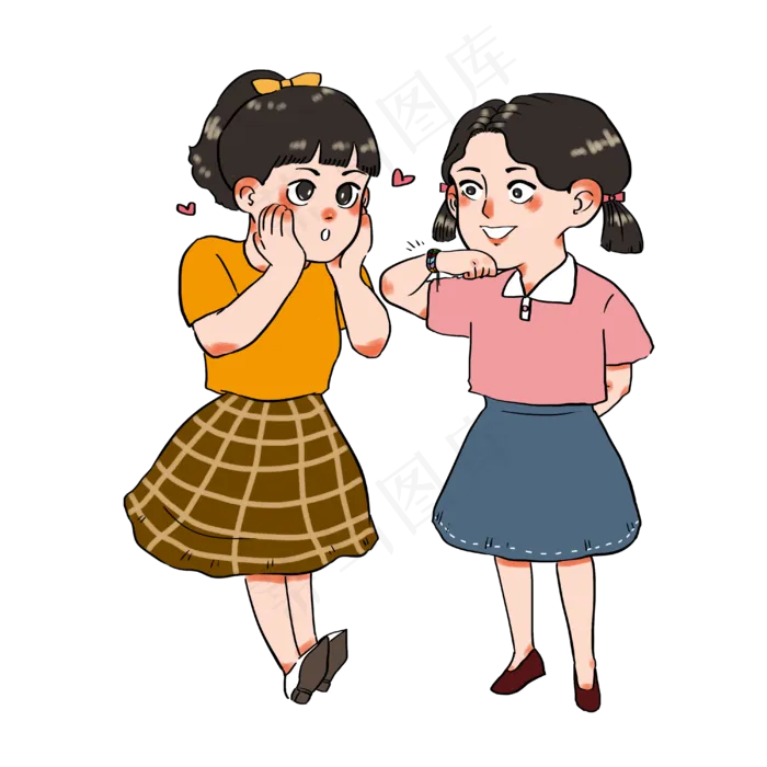 端午节节日习俗带五彩绳的女孩们(4000X4000(DPI:300))psd模版下载