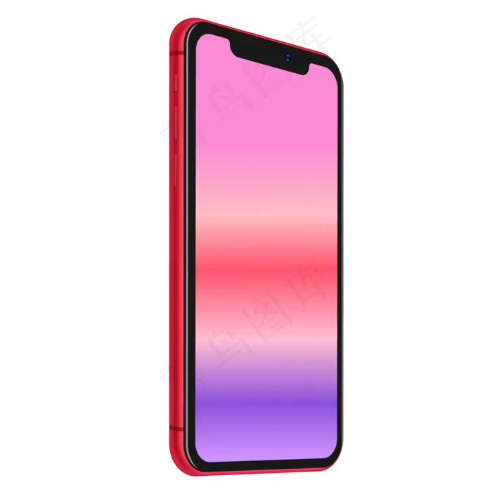 iPhone11手机红色侧屏,免抠元素(2000*2000px 300 dpi )ai矢量模版下载