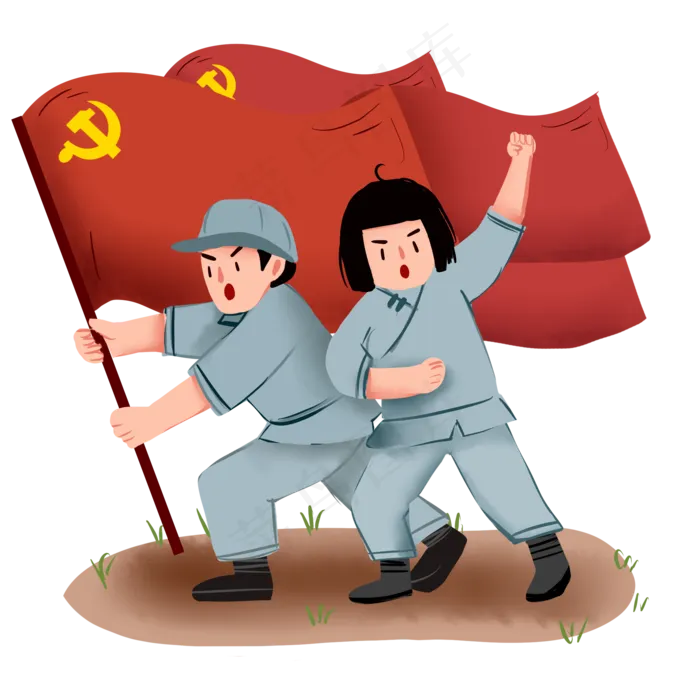 七一建党节建军节革命人物免抠PNG
