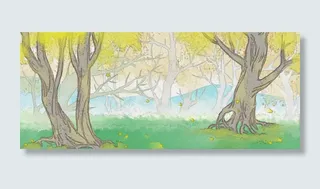 林深叶雨彩墨水墨风景山水